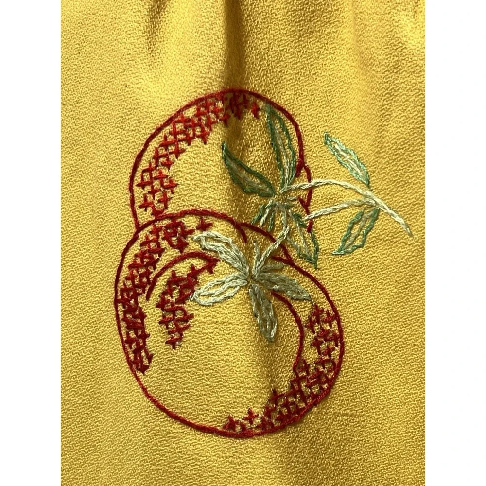Vintage Embroidered Floral Apron Lace Cottagecore‎ Farmhouse Kitchen